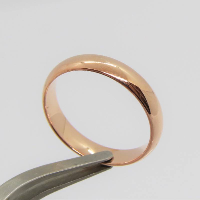 Vintage Sterling Silber Rose Vergoldete Ehering Größe 7 von wandajewelry2013