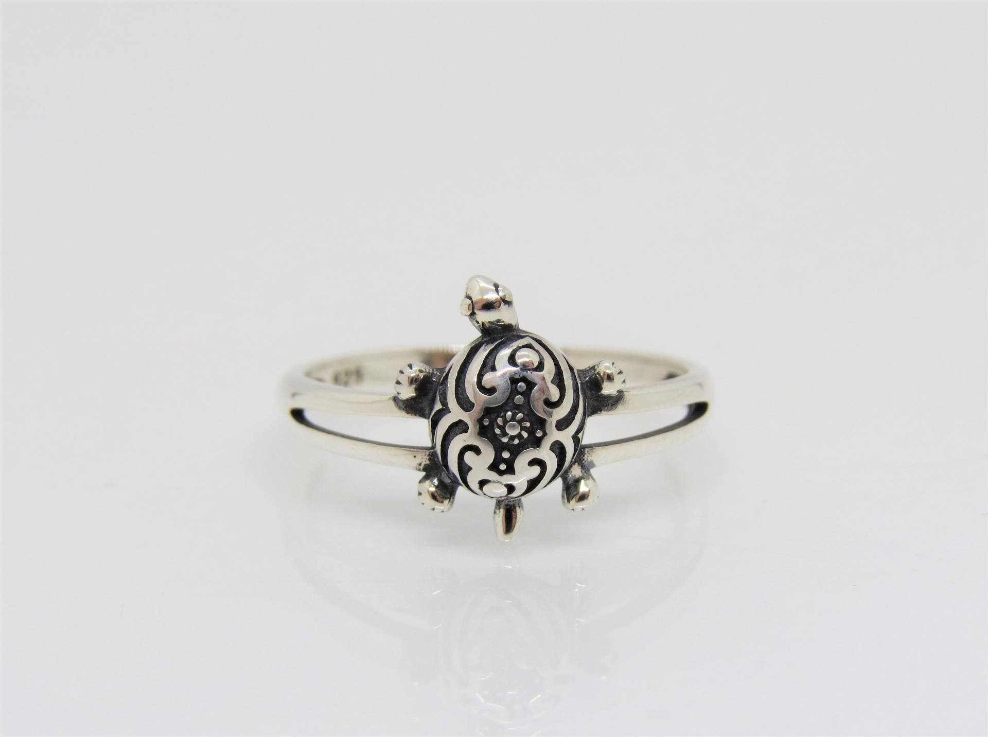 Vintage Sterling Silber Schildkröte Ring Gr. 7 von wandajewelry2013