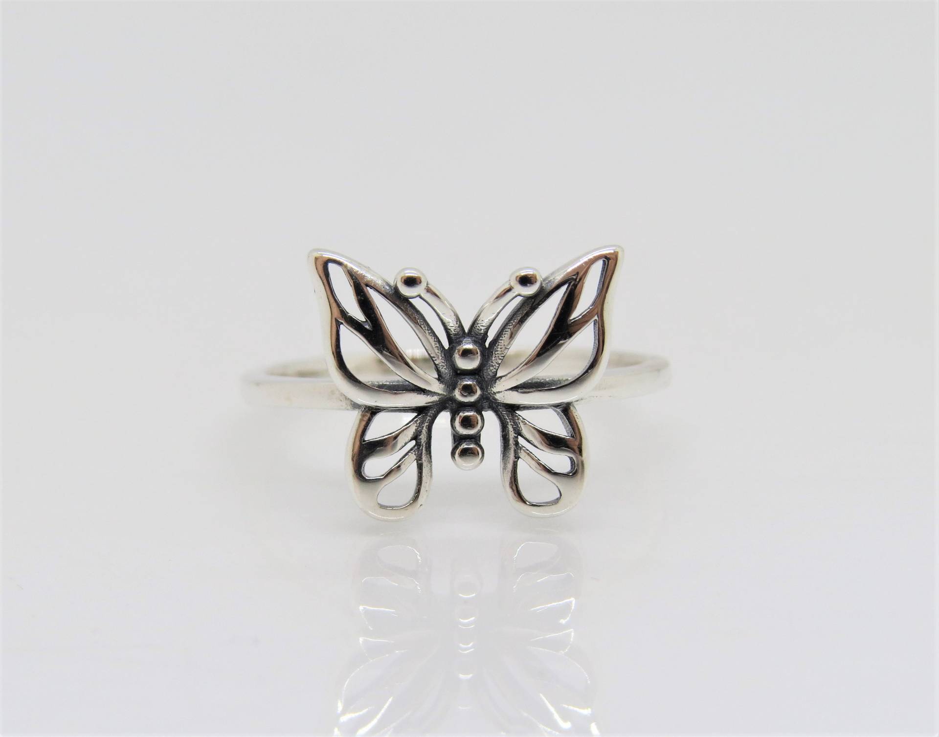 sterling Silber Schmetterling Ring Größe 17 von wandajewelry2013