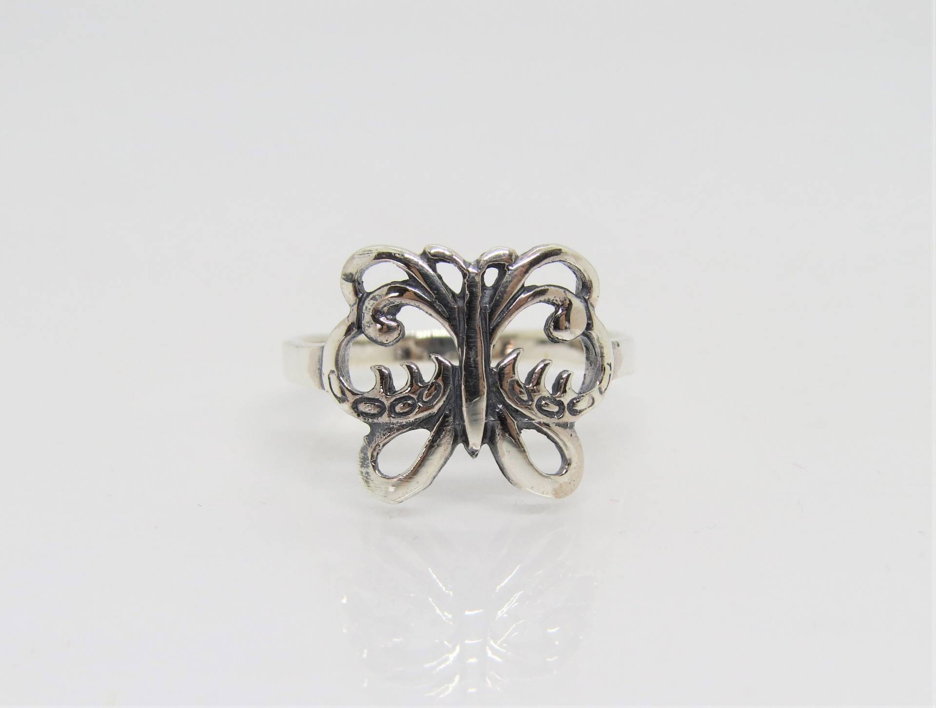 Vintage Sterling Silber Schmetterling Ring Gr. 7 von wandajewelry2013