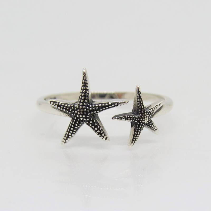 Vintage Sterling Silber Seestern Ring Größe 8 von wandajewelry2013