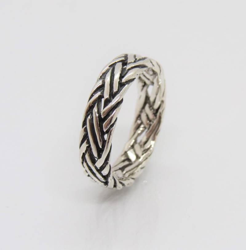 Vintage Sterling Silber Seil Unisex Band Ring Größe 10 Vintage Sterling Silber Seil Unisex Band Ring Größe 10 von wandajewelry2013