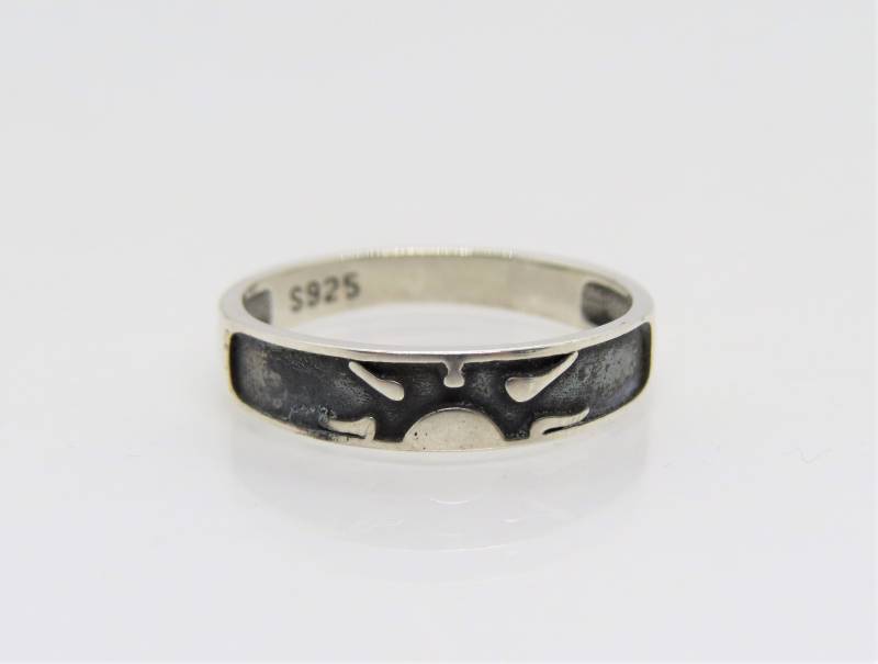 Vintage Sterling Silber Sun Band Ring Größe 7 von wandajewelry2013