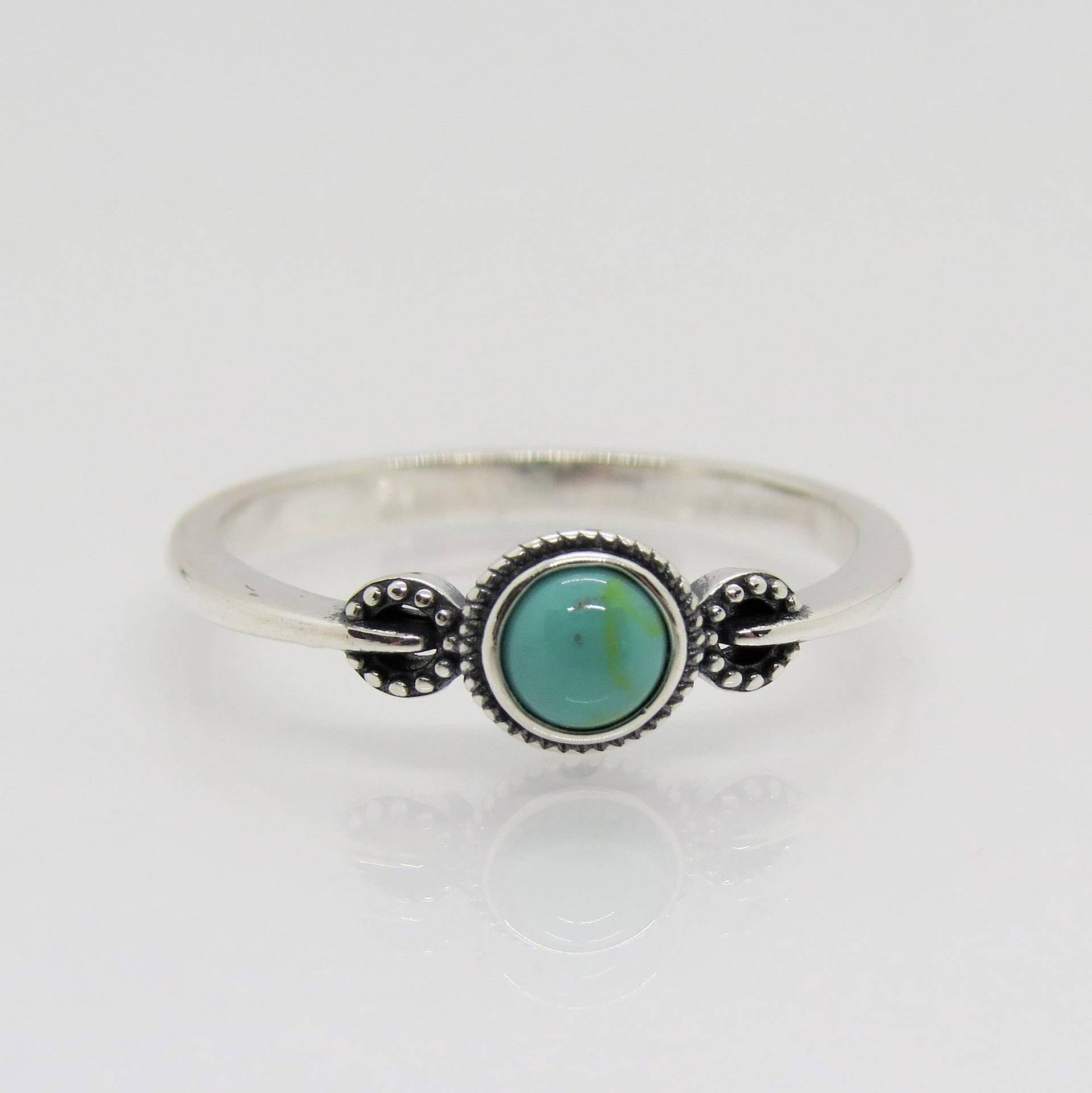 Vintage Sterling Silber Türkis Ring Größe 7 von wandajewelry2013