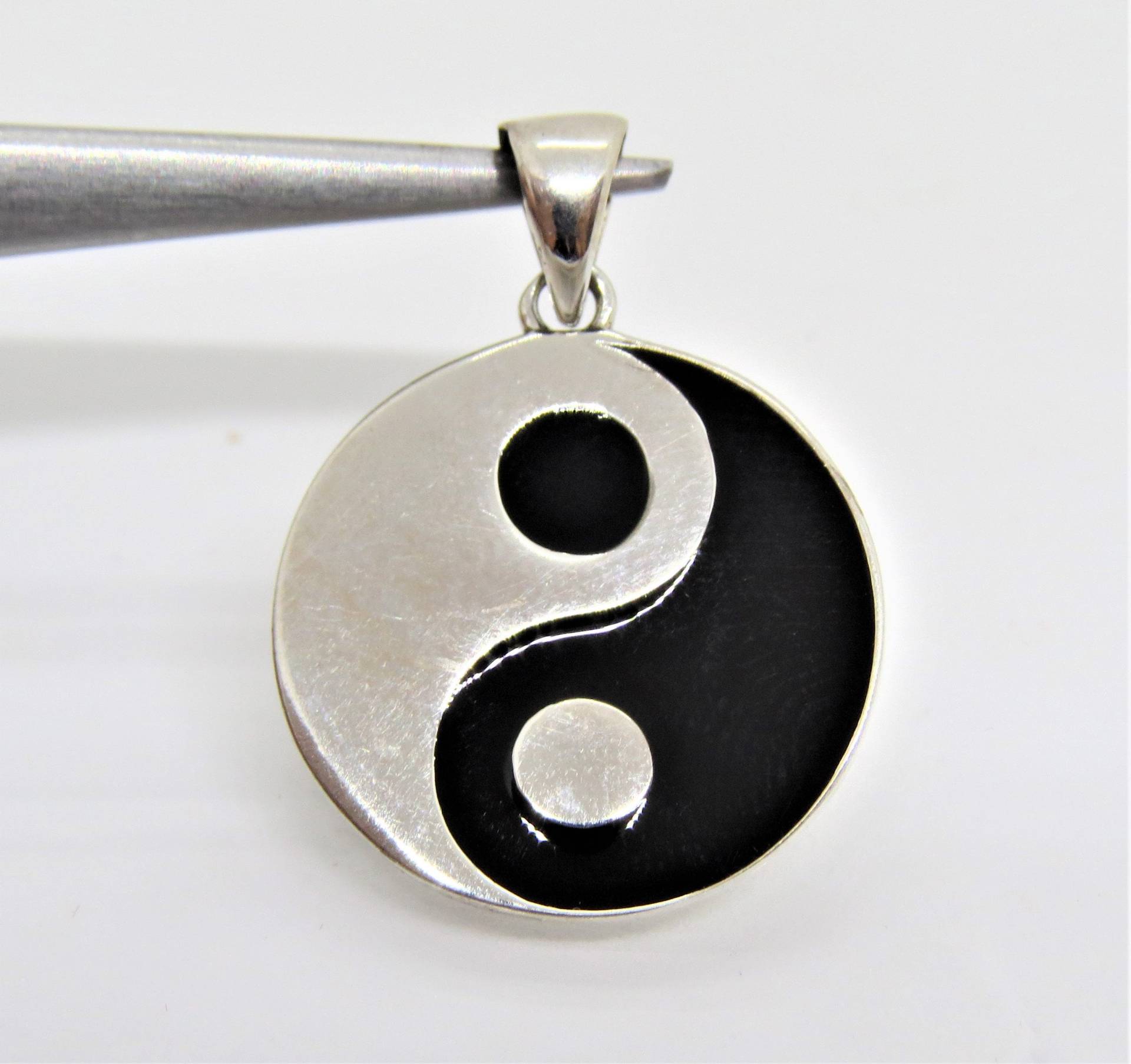 Vintage Sterling Silber Yin Yang Charm Anhänger von wandajewelry2013