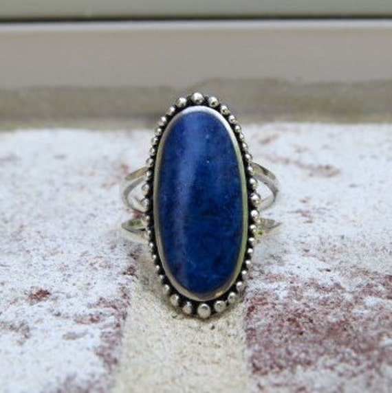 sterling Silber Lapis Lazuli Ring von wandajewelry2013