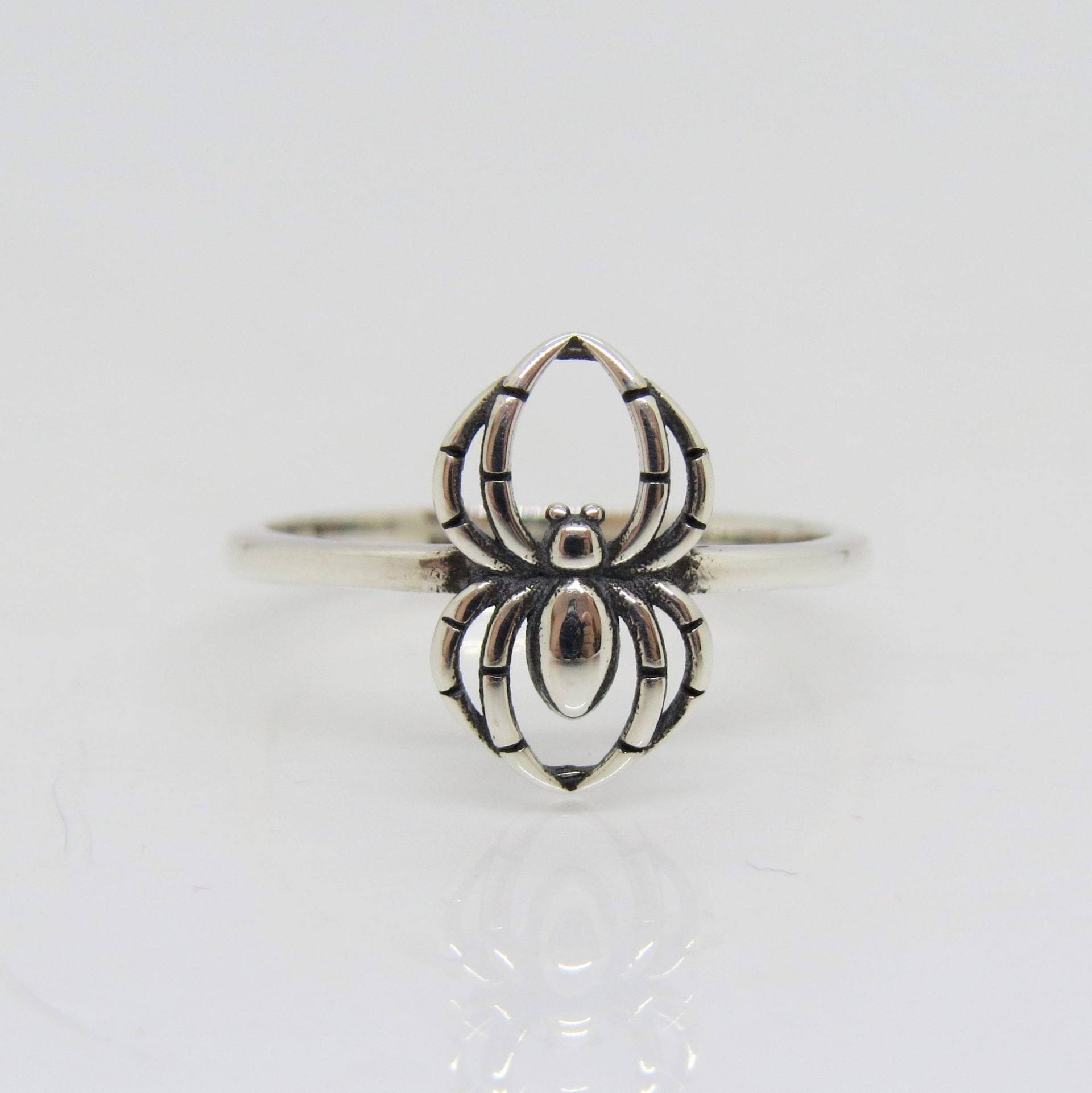 sterling Silber Spinne Ring Größe 5 von wandajewelry2013