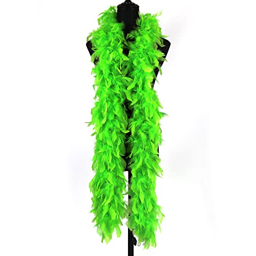 wangruida 1,8 m 90 g Fruchtgrün Chandelle Boa Truthahnfedern. für Tanzen Hochzeit Basteln Party Dekoration von wanruida