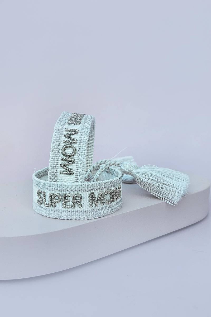 Besticktes Super Mom Webarmband Mit Schrift Armband Muttertag Statement Canvas Festivalarmband Im Freundschaftsarmband Verstellbar Mama Besticktes Super Mom Webarmband Mit Schrift Armband Muttertag Statement Canvas Festivalarmband Im Freundschaftsarmband Verstellbar Mama von wanilaShop