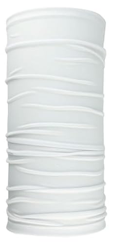 ware-direkt Multifunktionstuch Loop Schal | Sport Outdoor Motorrad | Damen Herren | Schlauchschal Halstuch | Atmungsaktiv Waschbar Elastisch | Vernähte Saumkanten (Weiß) von ware-direkt