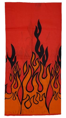 ware-direkt Schlauchschal Multifunktionstuch Loop Schal Halstuch Damen Herren Outdoor Sport Atmungsaktiv Elastisch (Flames 3) von ware-direkt