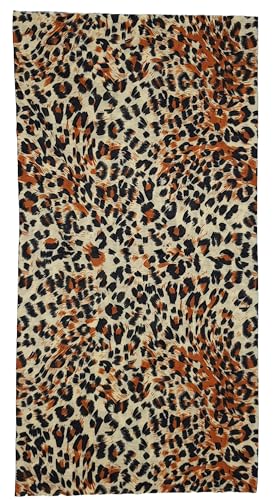 ware-direkt Schlauchschal Multifunktionstuch Loop Schal Halstuch Damen Herren Outdoor Sport Atmungsaktiv Elastisch (Leopard Braun) von ware-direkt