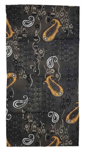 ware-direkt Schlauchschal Multifunktionstuch Loop Schal Halstuch Damen Herren Outdoor Sport Atmungsaktiv Elastisch (Paisley Schwarz 3) von ware-direkt