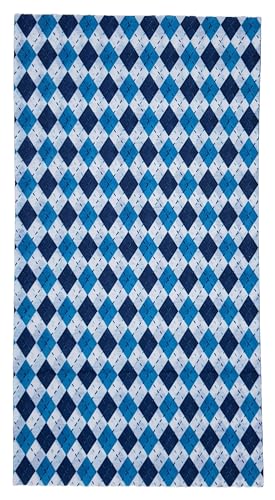 ware-direkt Schlauchschal Multifunktionstuch Loop Schal Halstuch Damen Herren Outdoor Sport Atmungsaktiv Elastisch (Raute Blau) von ware-direkt