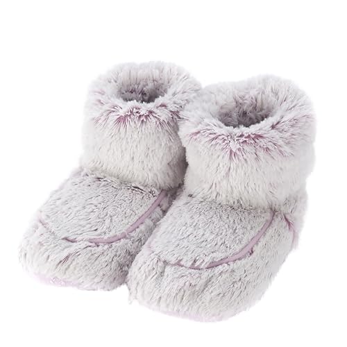 Warmies Mikrowellengeeignete Stiefel, beheizbare Damen-Slipper-Stiefel mit getrocknetem französischem Lavendel, wohltuende Wärme und Komfort, Farbe Marshmallow Pink von warmies