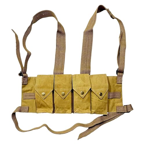 warreplica Fereday und Söhne Rhodesian Bush War 20rd .308/7.62x51mm Magazin Tactical Canvas 4 Mag Pouch Chest Rig von warreplica
