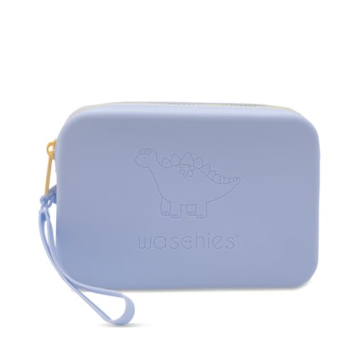 waschies Travel Bag für Babys und Kinder, die perfekte Aufbewahrung für unterwegs, erhältlich, elastisch weich, wasserabweisend & waschbar (Pastel Blue) von waschies