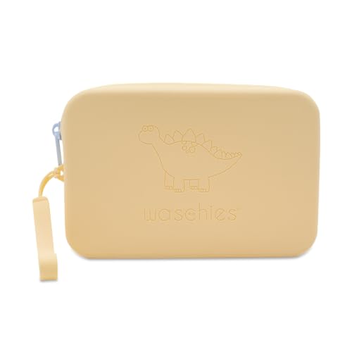 waschies Travel Bag für Babys und Kinder, die perfekte Aufbewahrung für unterwegs, erhältlich, elastisch weich, wasserabweisend & waschbar (Pastel Yellow) von waschies