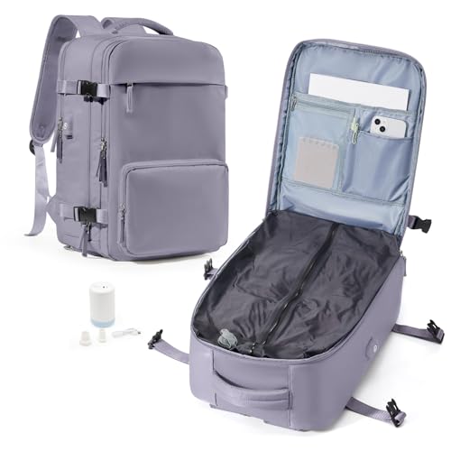 Vakuum Rucksack Handgepäck mit Vakuumpumpe, Ryanair Handgepäck 40x20x25 Vacuum Backpack Travel Tasche Airbag mit Vakuumsystem Reiserucksack Damen Herren Wasserdicht Rucksack von wassdins