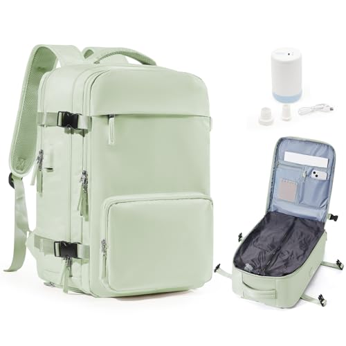 Vakuum Rucksack Handgepäck mit Vakuumpumpe, Ryanair Handgepäck 40x20x25 Vacuum Backpack Travel Tasche Airbag mit Vakuumsystem Reiserucksack Damen Herren Wasserdicht Rucksack von wassdins