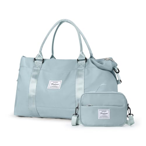 Weekender Reisetasche für Damen, Sporttasche, Sporttasche, Reisetasche, Übernachtungstasche, B-Blau, Reisetasche mit Kulturbeutel von wassdins