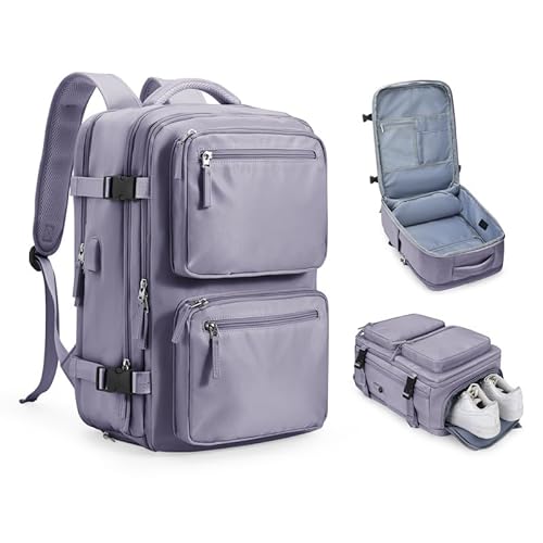 wassdins Groß Reiserucksack Damen Herren, Handgepäck Rucksack Ryanair Laptop Travel Backpack Women, Carry-Ons Flugzeug Rucksack Kabinengröße von wassdins