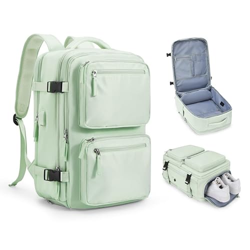 wassdins Groß Reiserucksack Damen Herren, Handgepäck Rucksack Ryanair Laptop Travel Backpack Women, Carry-Ons Flugzeug Rucksack Kabinengröße von wassdins