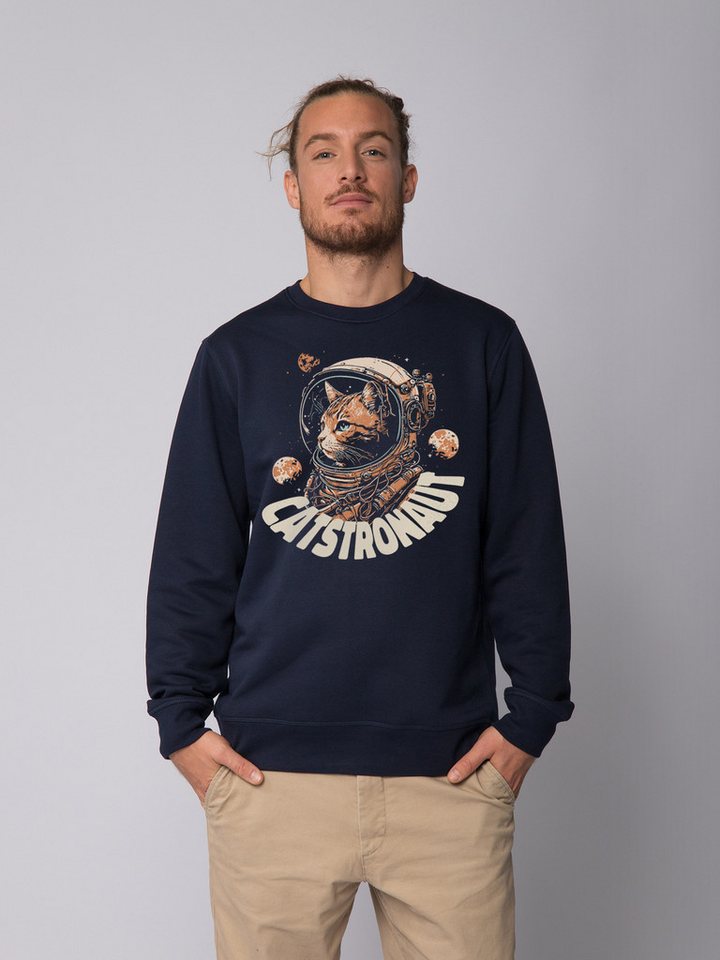 wat? Apparel Sweatshirt Catstronaut von wat? Apparel