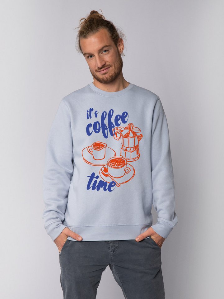 wat? Apparel Sweatshirt Its coffee time von wat? Apparel