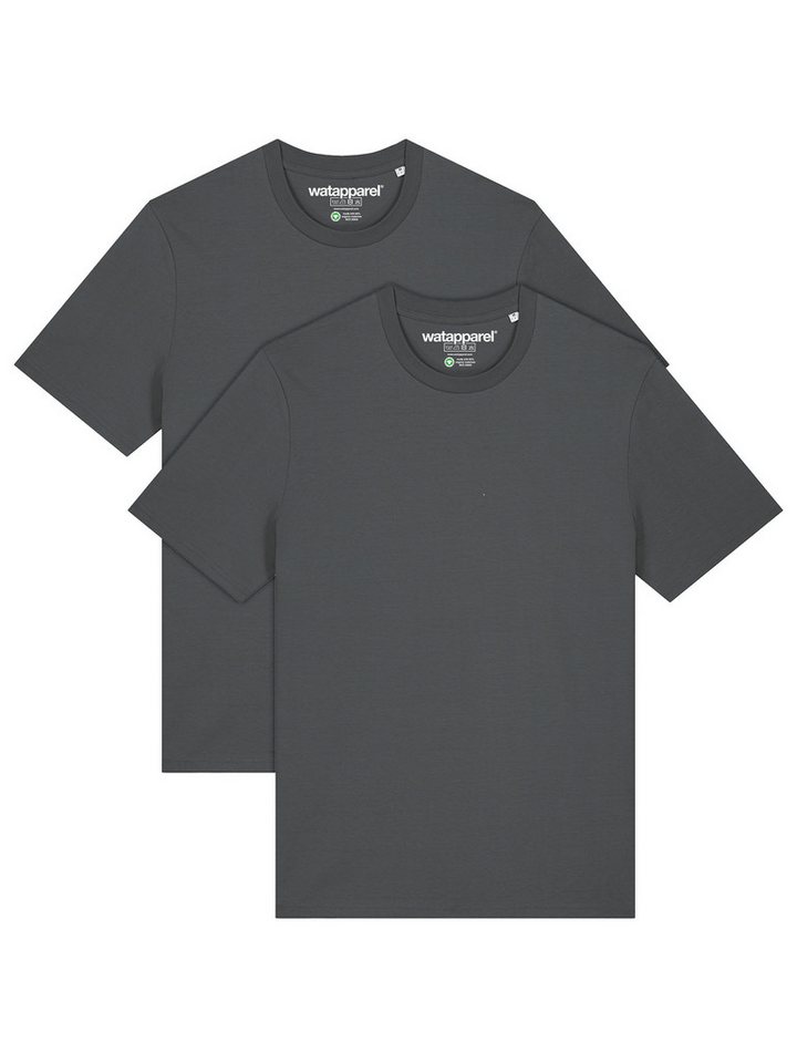 wat? Apparel T-Shirt 2er Multipack Bio Basic T-Shirt Anthracite wat? Apparel T-Shirt 2er Multipack Bio Basic T-Shirt Anthracite von wat? Apparel