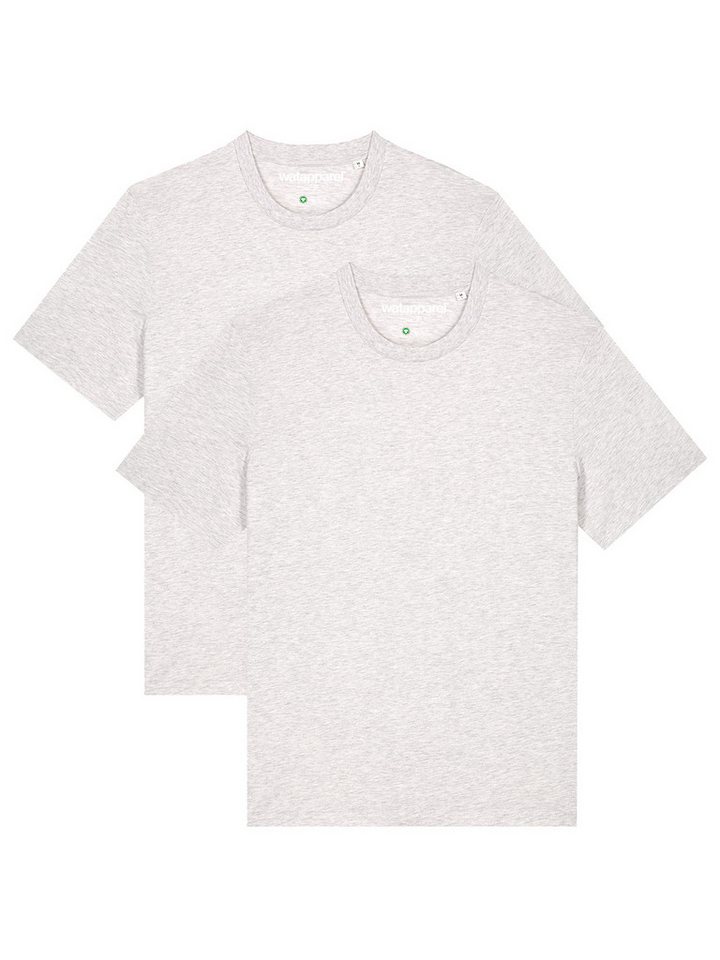 wat? Apparel T-Shirt 2er Multipack Bio Basic T-Shirt Cool Heather Grey von wat? Apparel