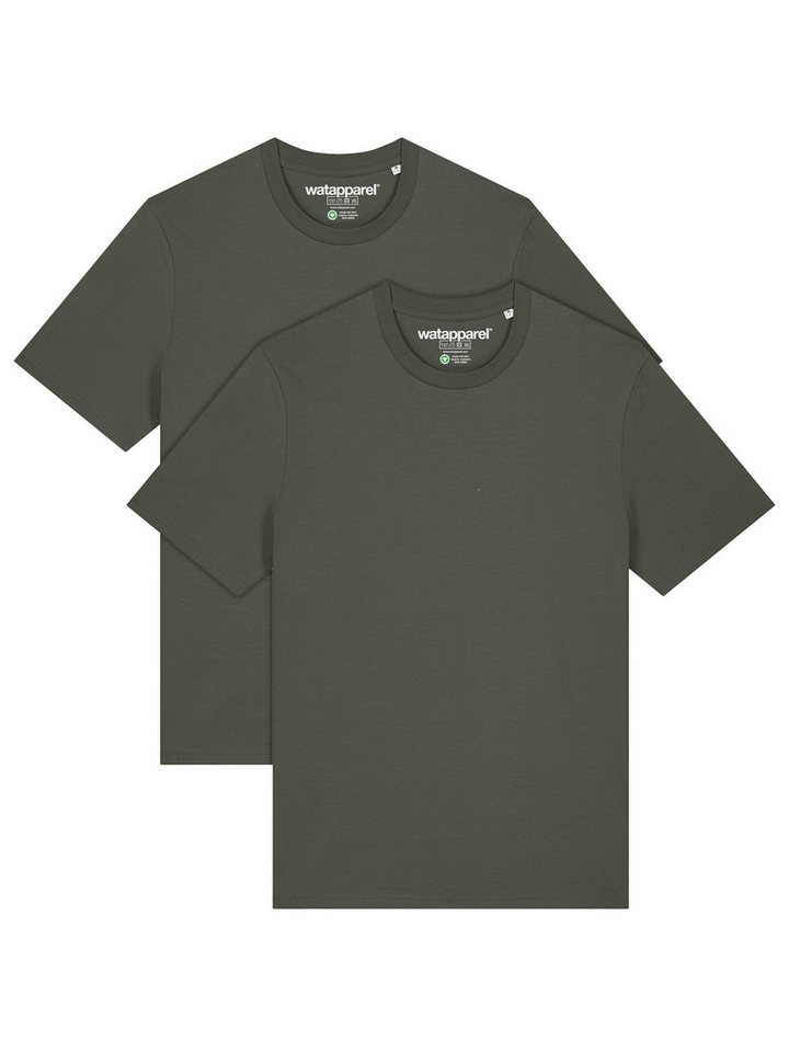wat? Apparel T-Shirt 2er Multipack Bio Basic T-Shirt Khaki wat? Apparel T-Shirt 2er Multipack Bio Basic T-Shirt Khaki von wat? Apparel
