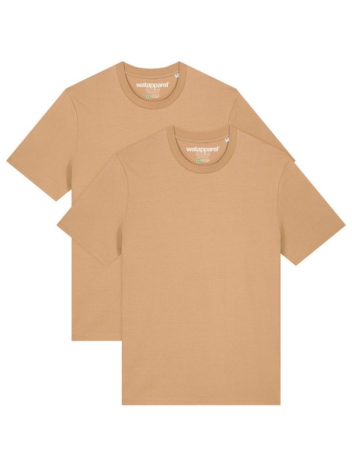 wat? Apparel T-Shirt 2er Multipack Bio Basic T-Shirt Latte von wat? Apparel