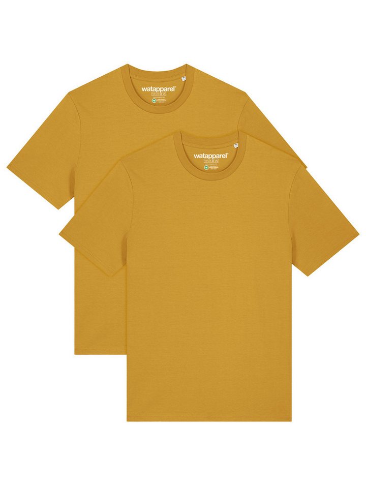 wat? Apparel T-Shirt 2er Multipack Bio Basic T-Shirt Ochre von wat? Apparel