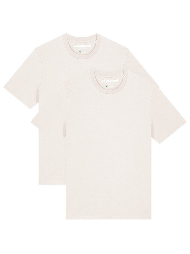 wat? Apparel T-Shirt 2er Multipack Bio Basic T-Shirt Off White von wat? Apparel