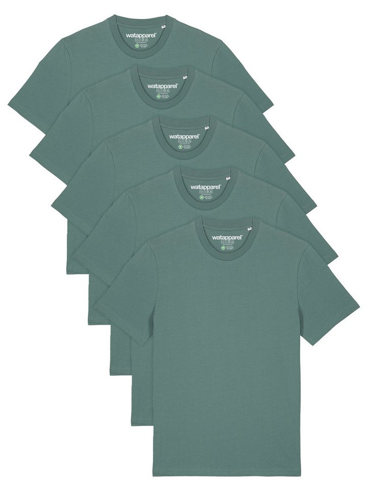 wat? Apparel T-Shirt 5er Multipack Bio Basic T-Shirt Green Bay von wat? Apparel