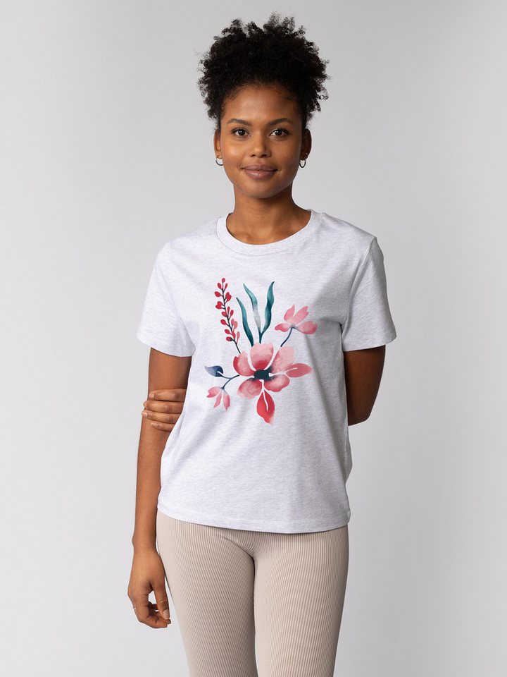 wat? Apparel T-Shirt Blume in Wasserfarbe 01 von wat? Apparel
