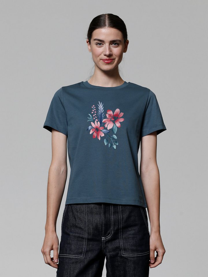wat? Apparel T-Shirt Blume in Wasserfarbe 02 von wat? Apparel
