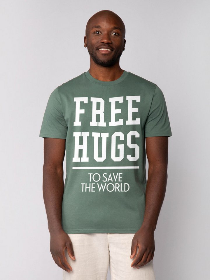 wat? Apparel T-Shirt Free hugs to save the world von wat? Apparel