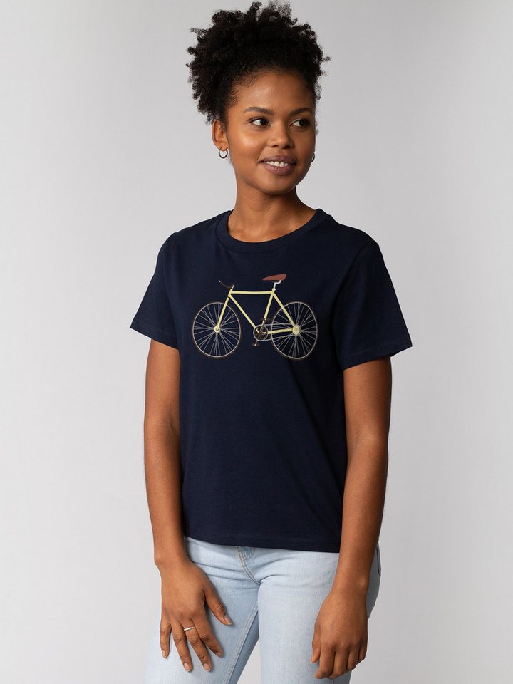 wat? Apparel T-Shirt Yellow Bike von wat? Apparel
