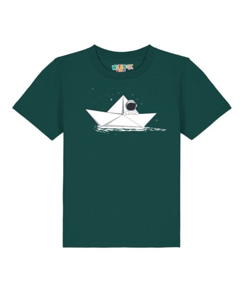 watabout.kids T-Shirt Kinder Astronaut in paper boat von watabout.kids