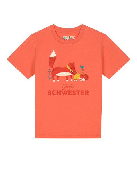 watabout.kids T-Shirt Kinder Fuchs Große Schwester von watabout.kids