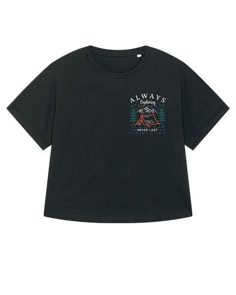 watapparel Oversize T-Shirt Frauen Always exploring never lost von watapparel