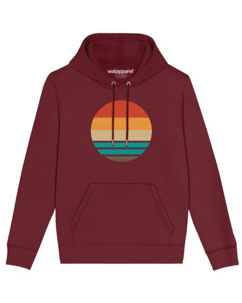 watapparel Hoodie Unisex Retro sunset ocean von watapparel