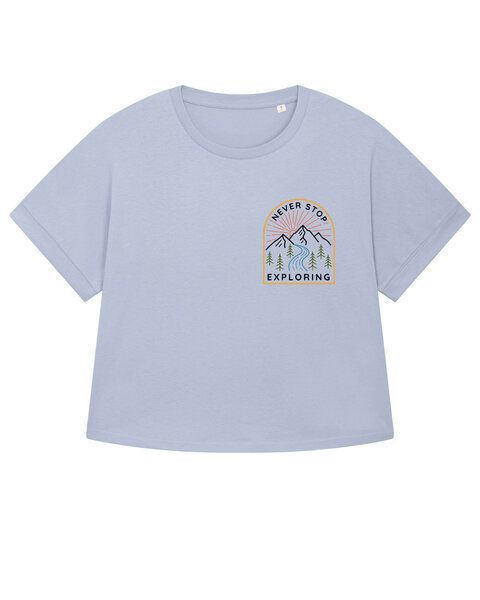 watapparel Oversize T-Shirt Frauen Never stop exploring von watapparel