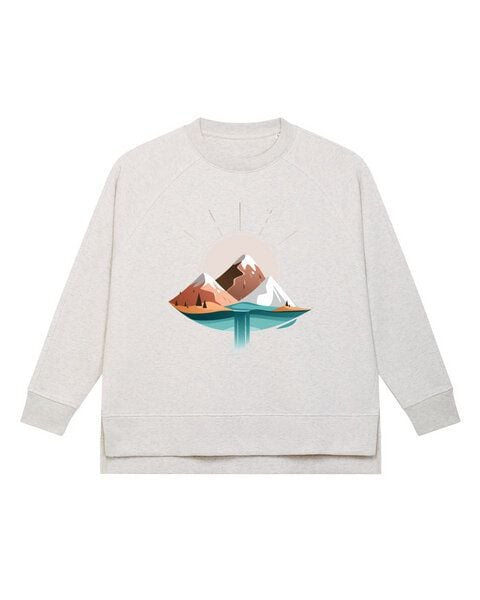 watapparel Oversize Sweatshirt Frauen Sunrise & Lake von watapparel
