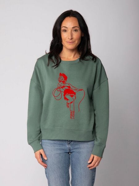 watapparel Sweatshirt Frauen Cowgirl von watapparel