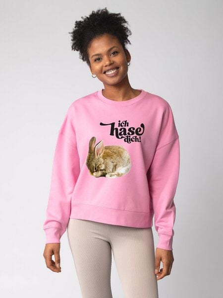 watapparel Sweatshirt Frauen Ich hase dich! von watapparel