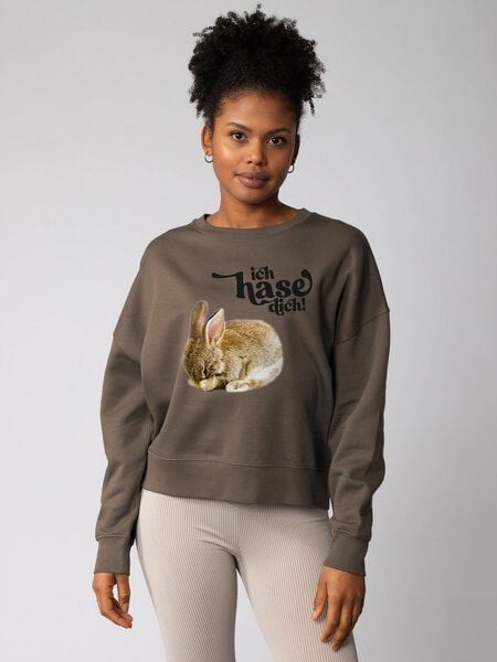 watapparel Sweatshirt Frauen Ich hase dich! von watapparel
