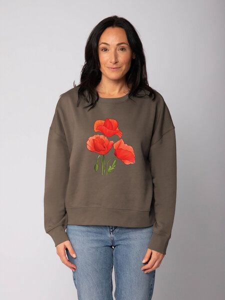watapparel Sweatshirt Frauen Poppy Flowers von watapparel